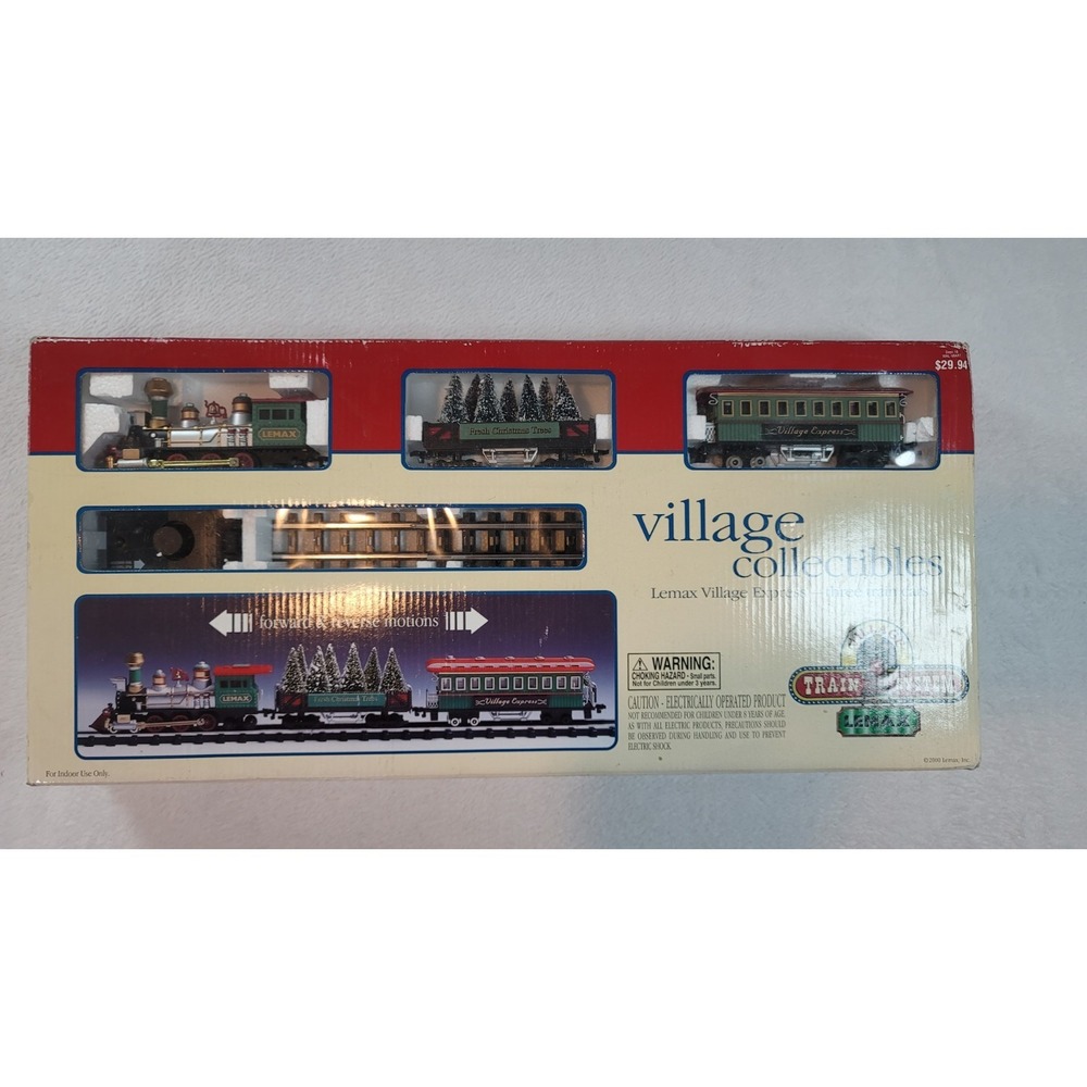 Lemax Village Express Train Starter 3 Cars Light Sound Christmas Theme 04549W